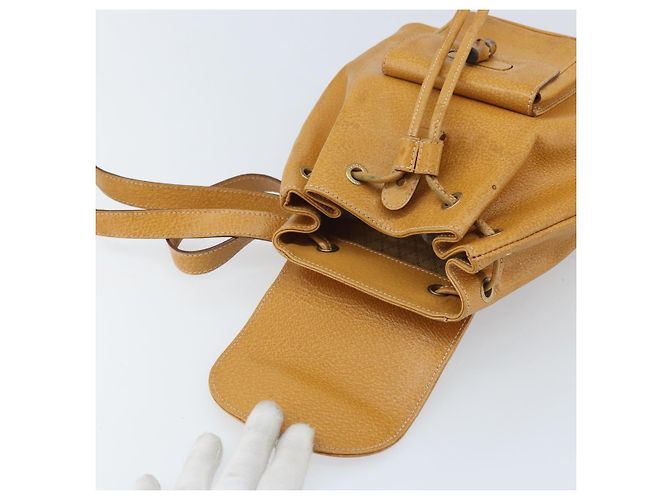 GUCCI Bamboo Backpack Leather Beige Gold 003 2058 0030 - vista 20