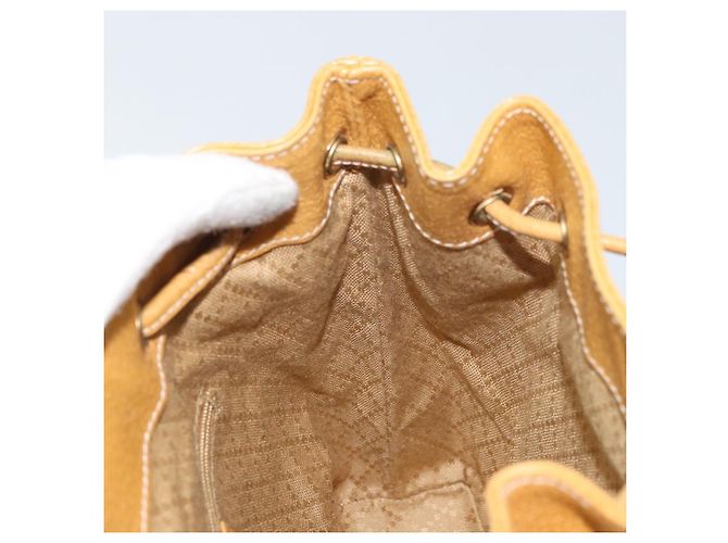 GUCCI Bamboo Backpack Leather Beige Gold 003 2058 0030 - vista 22