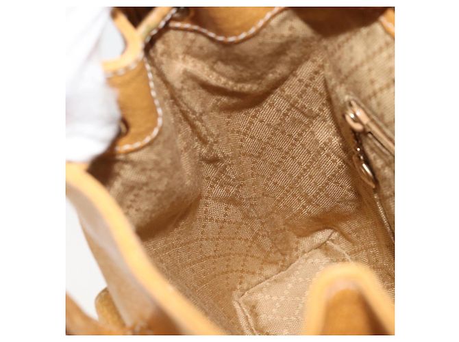GUCCI Bamboo Backpack Leather Beige Gold 003 2058 0030 - vista 23