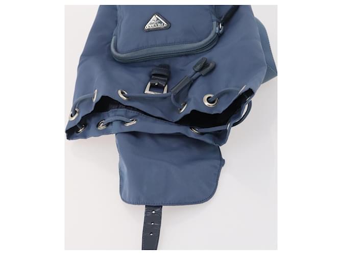 PRADA Rucksack Nylon Hellblau Silber - Ansicht 10