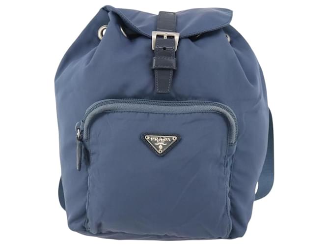 PRADA Rucksack Nylon Hellblau Silber - Ansicht 13