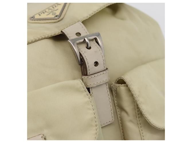 PRADA Backpack Nylon Ivory Silver - vista 22