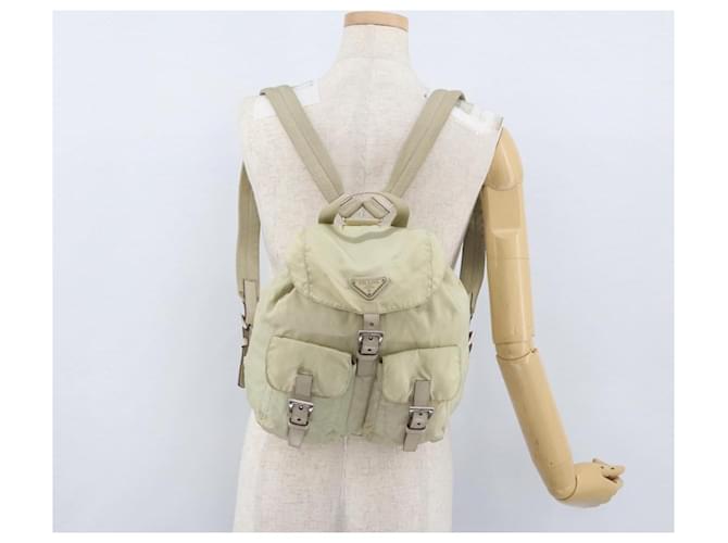 PRADA Backpack Nylon Ivory Silver - vista 32