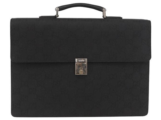 GUCCI GG Canvas Business Bag Nylon Black Silver 015 0235 - vista 13