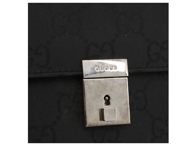 GUCCI GG Canvas Business Bag Nylon Black Silver 015 0235 - vista 17