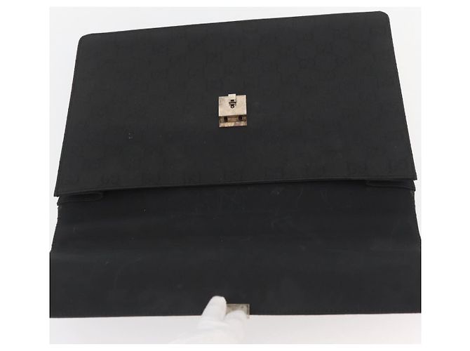 GUCCI GG Canvas Business Bag Nylon Black Silver 015 0235 - vista 18