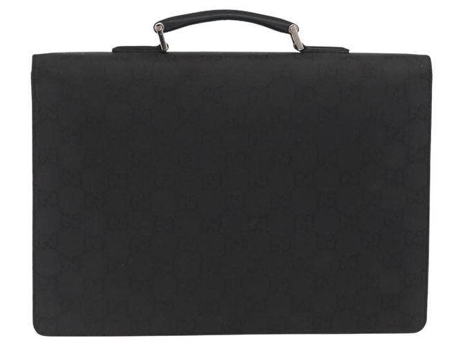 GUCCI GG Canvas Business Bag Nylon Black Silver 015 0235 - vista 2