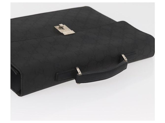 GUCCI GG Canvas Business Bag Nylon Black Silver 015 0235 - vista 6