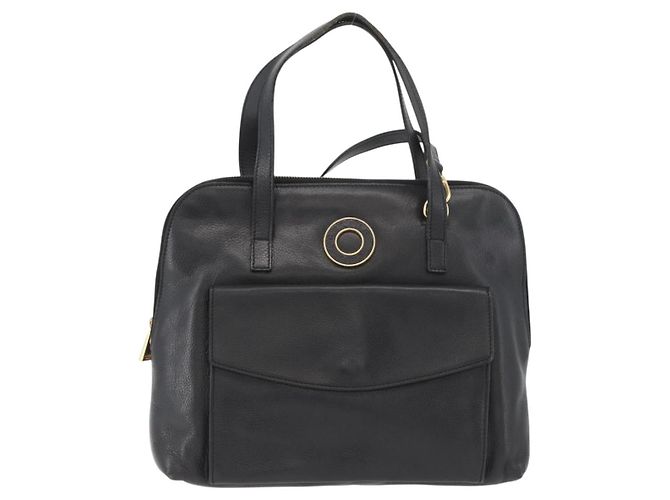 Céline CELINE Circle Hand Bag Leather 2way Black Gold - vista 13