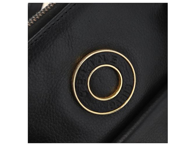 Céline CELINE Circle Hand Bag Leather 2way Black Gold - vista 19