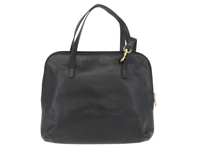 Céline CELINE Circle Hand Bag Leather 2way Black Gold - vista 2