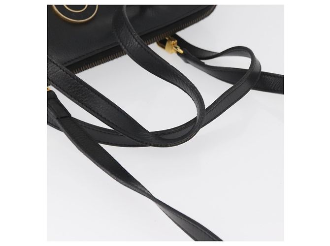 Céline CELINE Circle Hand Bag Leather 2way Black Gold - vista 7