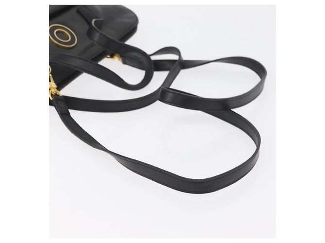 Céline CELINE Circle Hand Bag Leather 2way Black Gold - vista 8