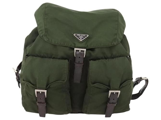 PRADA Backpack Nylon Green Silver - vista 13
