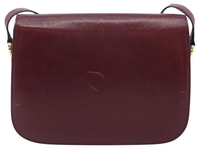 Céline CELINE Shoulder Bag Leather Bordeaux Gold - vista 2