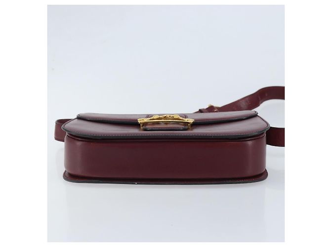 Céline CELINE Shoulder Bag Leather Bordeaux Gold - vista 5