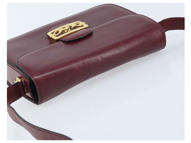 Céline CELINE Shoulder Bag Leather Bordeaux Gold - vista 6