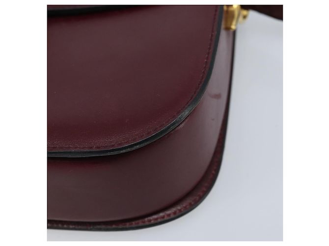 Céline CELINE Shoulder Bag Leather Bordeaux Gold - vista 9