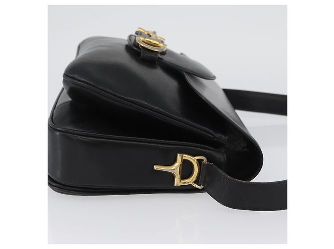 Céline CELINE Shoulder Bag Leather Black Gold - vista 3
