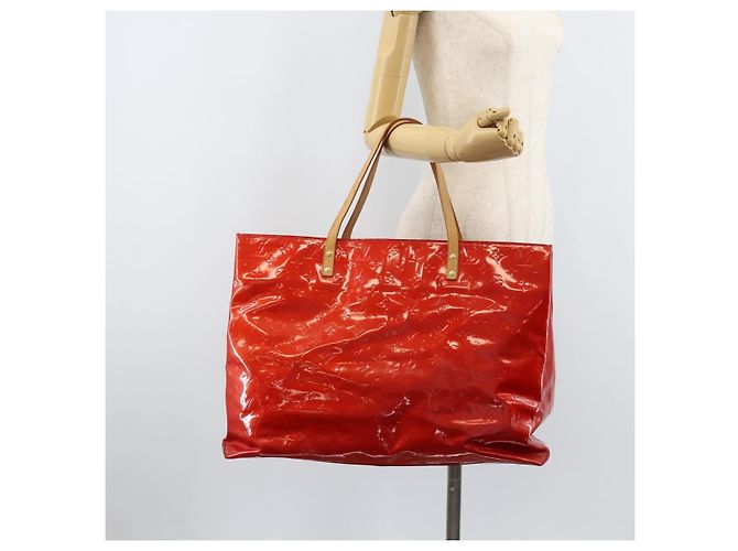 LOUIS VUITTON Monogram Vernis Reade GM Tote Bag Red M91084 LV - vista 22