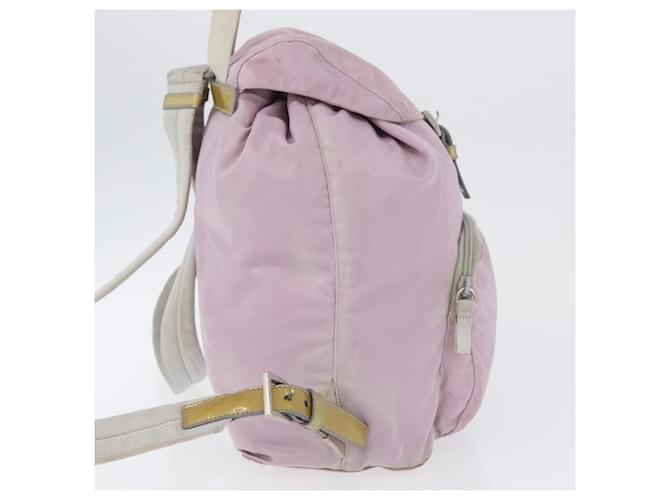 PRADA Backpack Nylon Pink Silver - vista 4
