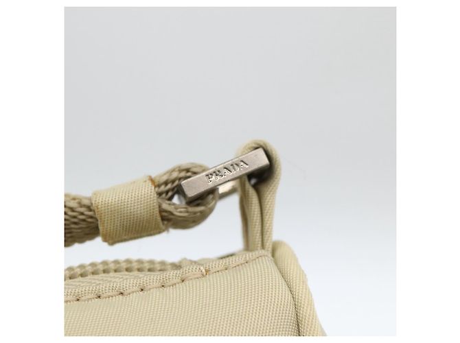 PRADA Accessory Pouch Nylon Beige Silver - vista 10