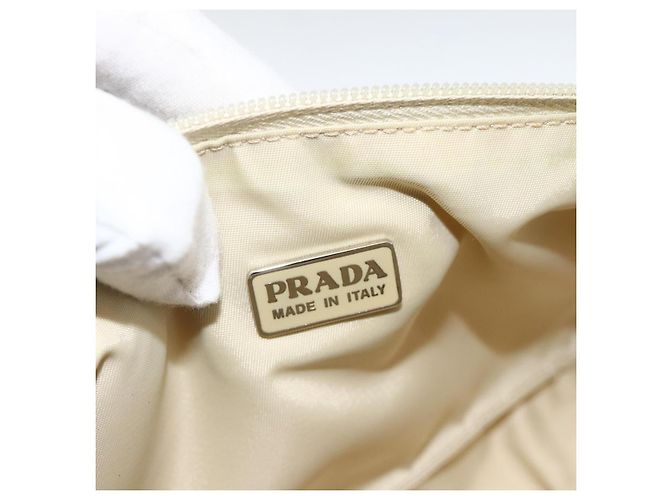 PRADA Accessory Pouch Nylon Beige Silver - vista 19