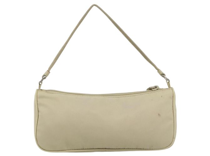 PRADA Accessory Pouch Nylon Beige Silver - vista 2