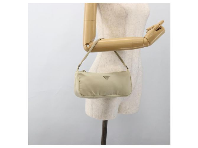 PRADA Accessory Pouch Nylon Beige Silver - vista 22