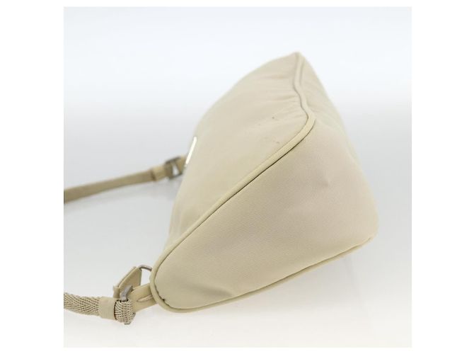 PRADA Accessory Pouch Nylon Beige Silver - vista 3