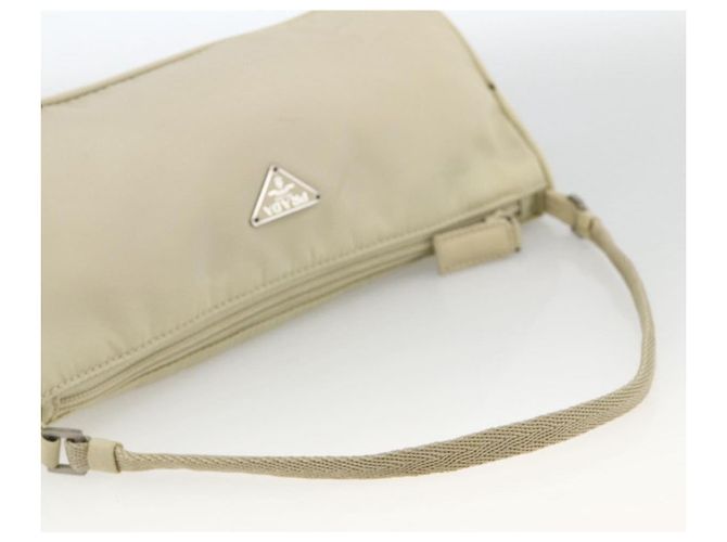 PRADA Accessory Pouch Nylon Beige Silver - vista 7