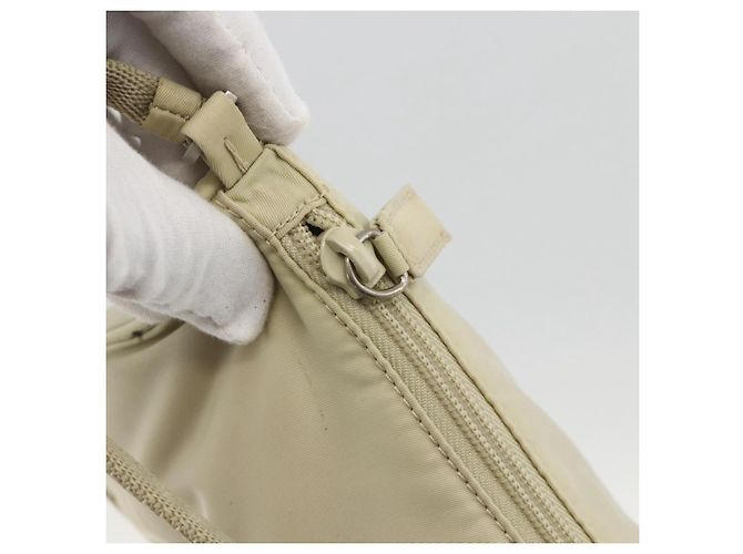 PRADA Accessory Pouch Nylon Beige Silver - vista 9