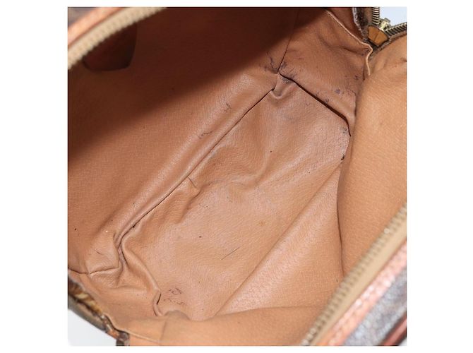 Céline CELINE Macadam Canvas Shoulder Bag PVC Leather Brown Gold - vista 10