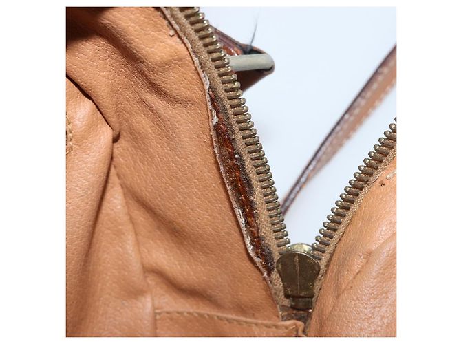 Céline CELINE Macadam Canvas Shoulder Bag PVC Leather Brown Gold - vista 11