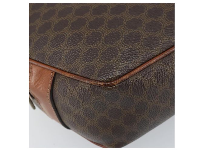 Céline CELINE Macadam Canvas Shoulder Bag PVC Leather Brown Gold - vista 15