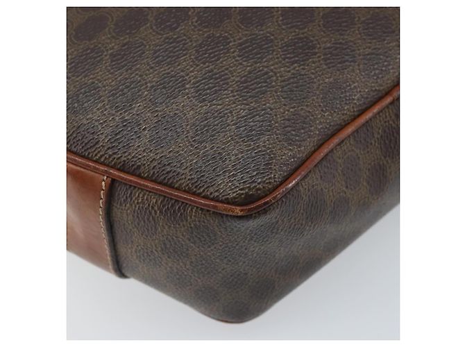 Céline CELINE Macadam Canvas Shoulder Bag PVC Leather Brown Gold - vista 17