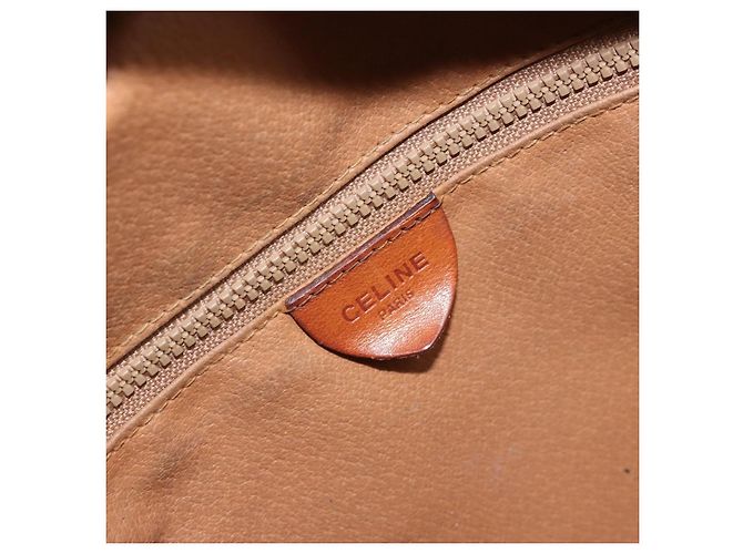 Céline CELINE Macadam Canvas Shoulder Bag PVC Leather Brown Gold - vista 19