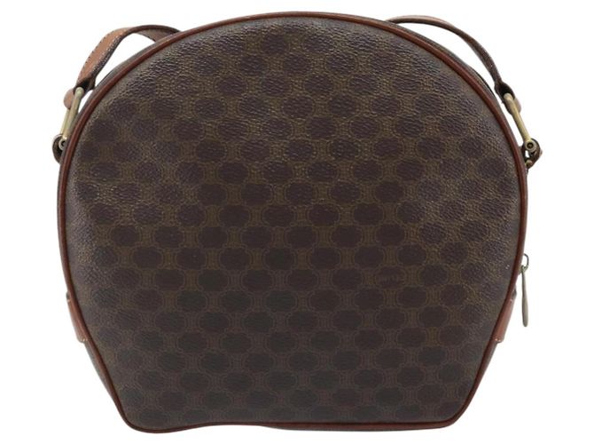 Céline CELINE Macadam Canvas Shoulder Bag PVC Leather Brown Gold - vista 2