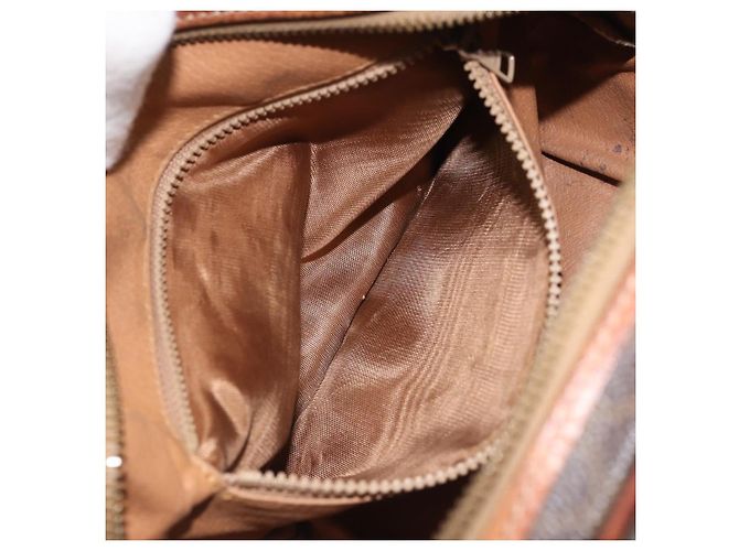 Céline CELINE Macadam Canvas Shoulder Bag PVC Leather Brown Gold - vista 23