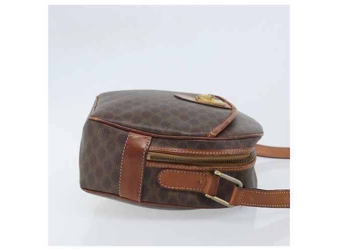 Céline CELINE Macadam Canvas Shoulder Bag PVC Leather Brown Gold - vista 3