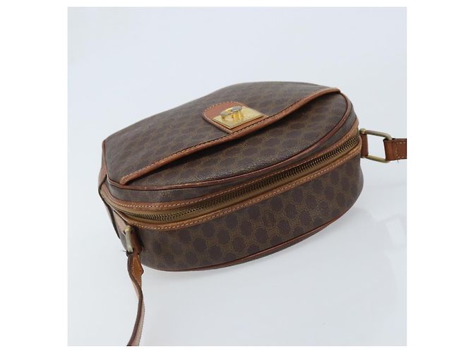 Céline CELINE Macadam Canvas Shoulder Bag PVC Leather Brown Gold - vista 6