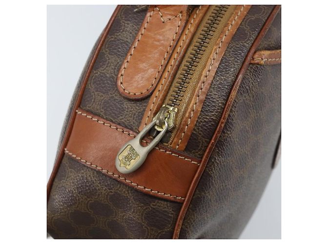 Céline CELINE Macadam Canvas Shoulder Bag PVC Leather Brown Gold - vista 9