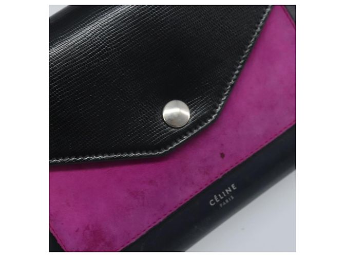 Céline CELINE Chain Shoulder Bag Leather Navy Silver - vista 18