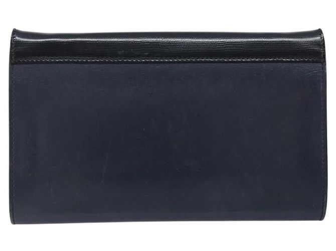Céline CELINE Chain Shoulder Bag Leather Navy Silver - vista 2