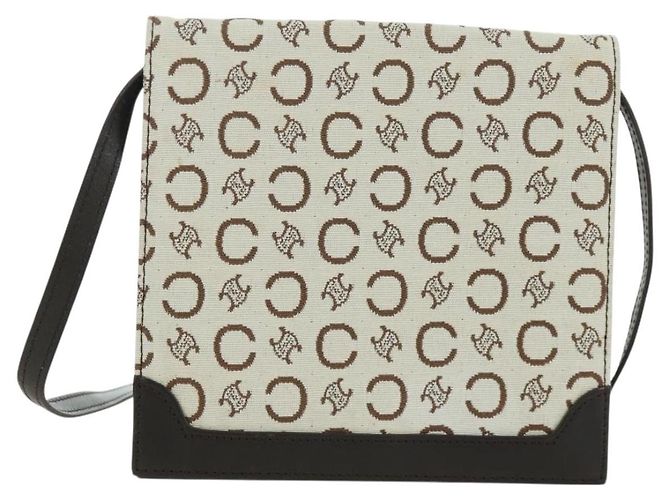 Céline CELINE C Macadam Canvas Shoulder Bag Ivory Gold - vista 13