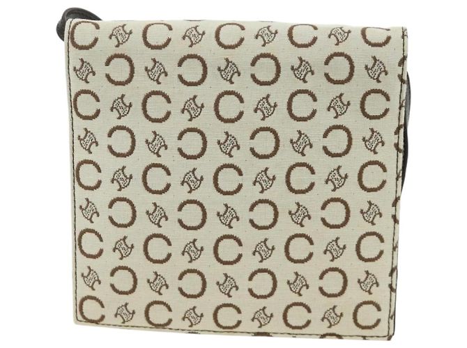 Céline CELINE C Macadam Canvas Shoulder Bag Ivory Gold - vista 2