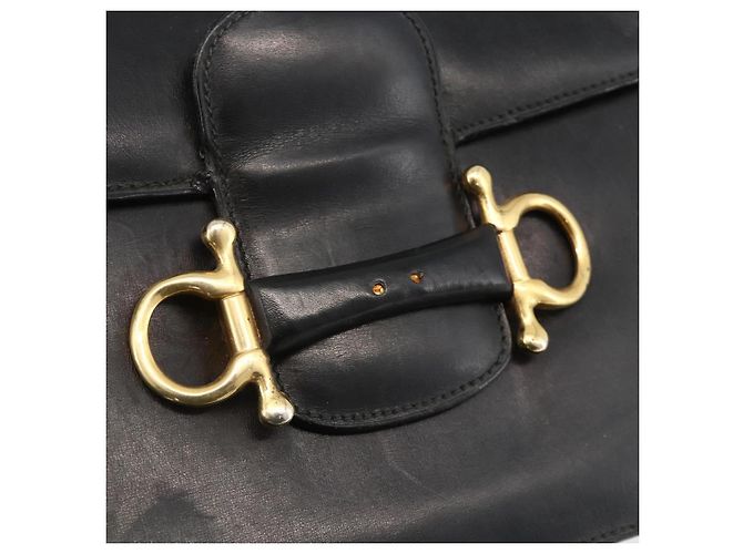 Céline CELINE Shoulder Bag Leather Black Gold - vista 10