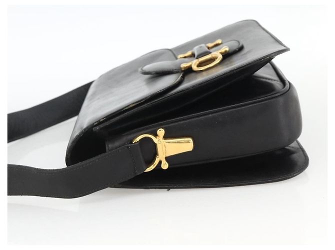 Céline CELINE Shoulder Bag Leather Black Gold - vista 3