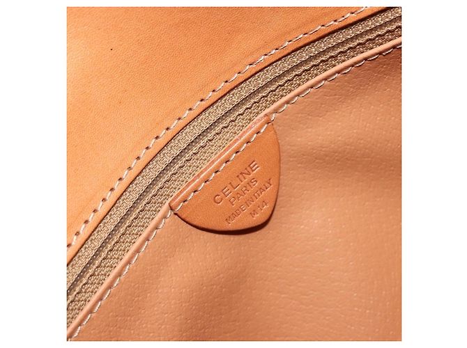 Céline CELINE Macadam Canvas Shoulder Bag PVC Leather Brown Gold - vista 12