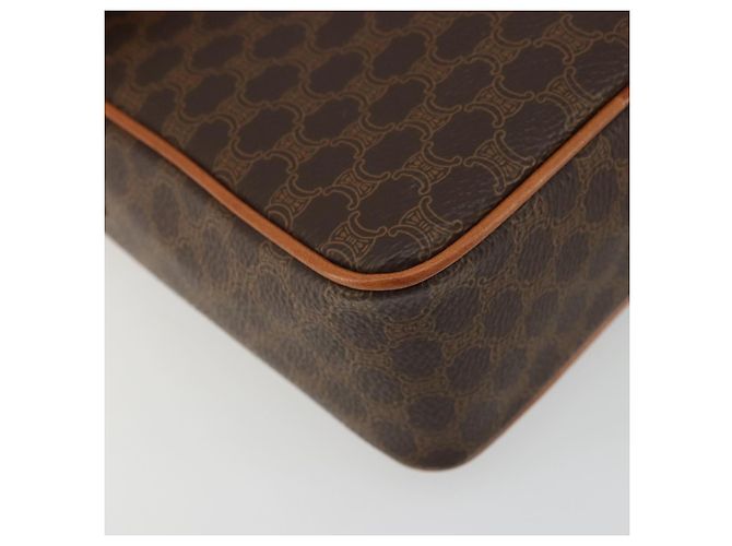 Céline CELINE Macadam Canvas Shoulder Bag PVC Leather Brown Gold - vista 15